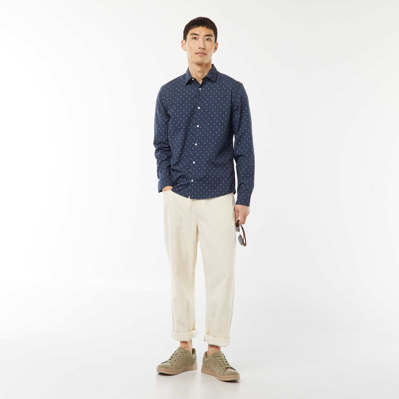 Chemise droite/regular à pois