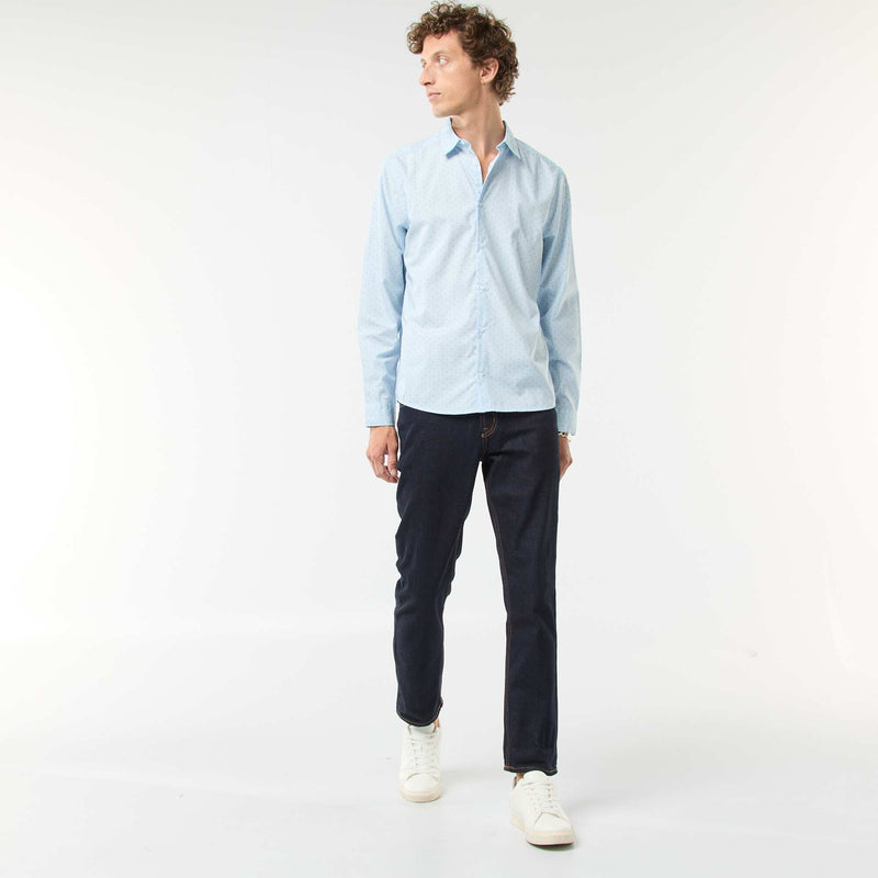 Chemise droite/regular à pois