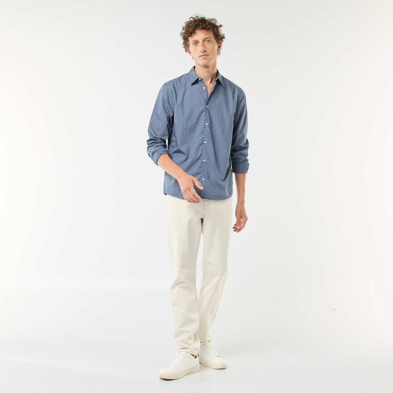Chemise droite/regular à pois