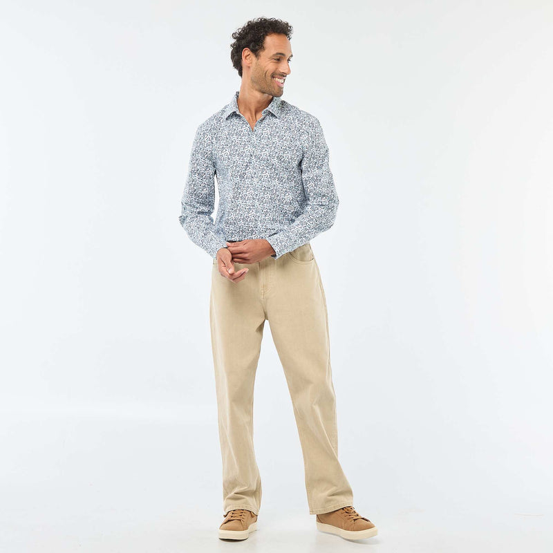 Chemise droite/regular à pois