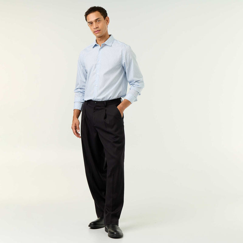 Chemise droite/regular à pois