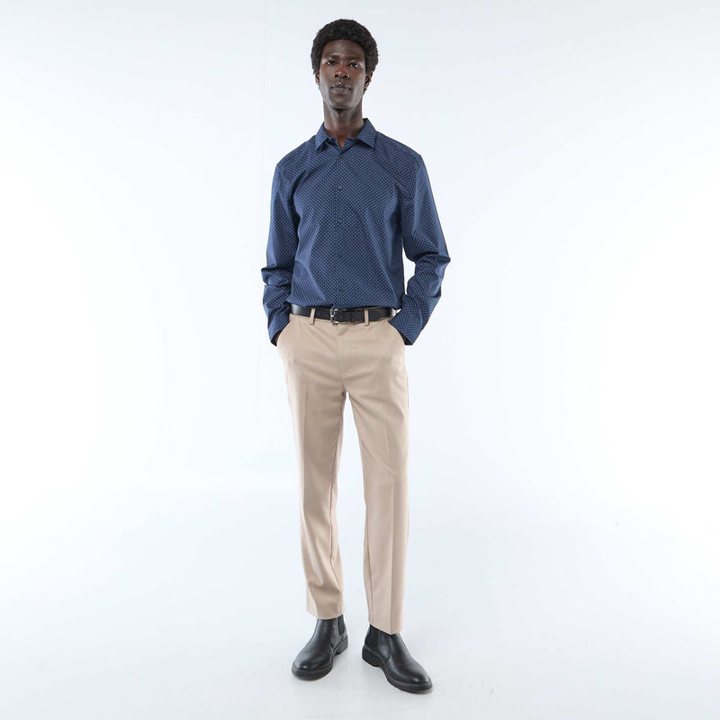 Chemise droite/regular à pois