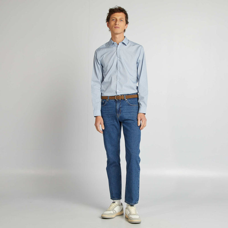 Chemise droite/regular à pois