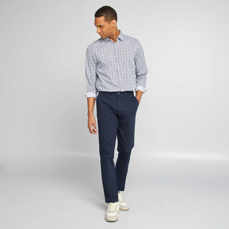 Chemise droite/regular à pois