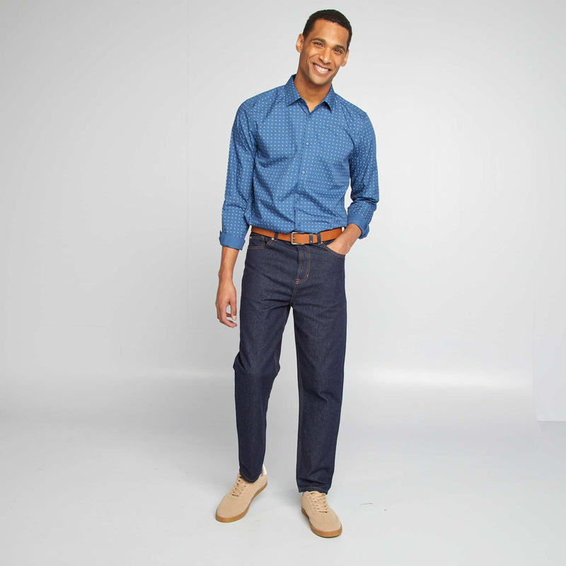 Chemise droite/regular à pois
