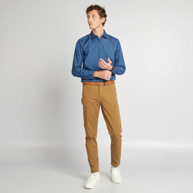 Chemise droite/regular à pois