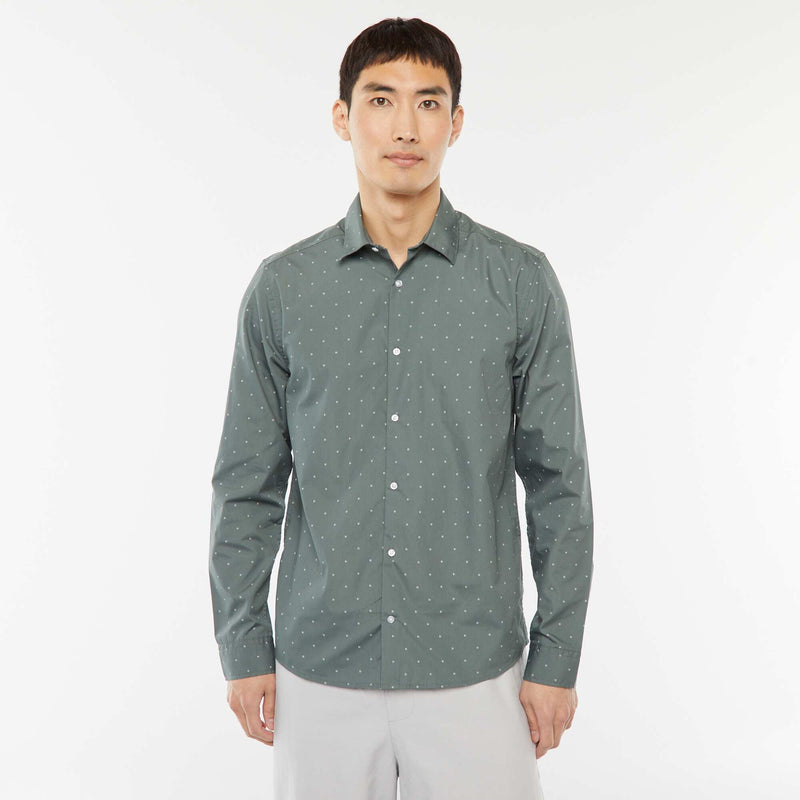 Chemise droite/regular à pois