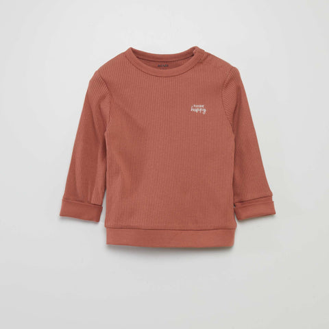 Ensemble pyjama côtelé évolutif - 2 pièces