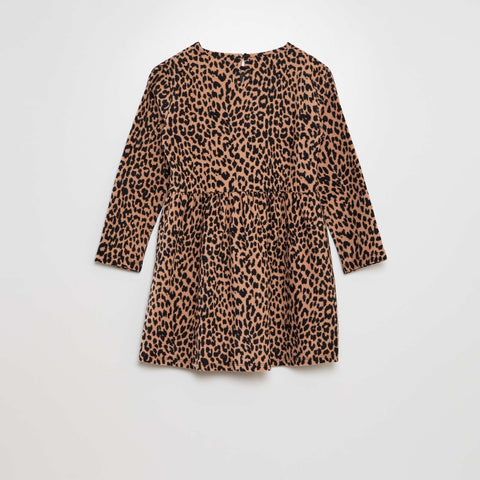 Robe à motif avec liens à nouer à la taille