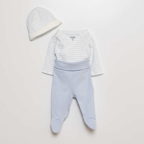 Ensemble body + pantalon avec pieds + bonnet