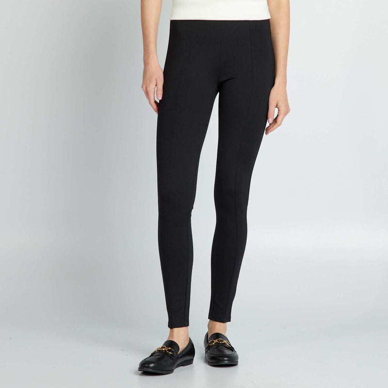 Pantalon legging femme taille haute en maille lourde