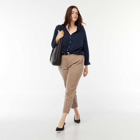 Chemisier fluide en maille crêpe