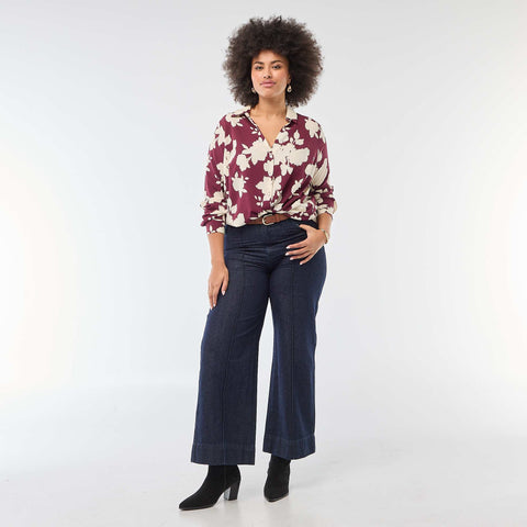 Chemisier fluide en maille crêpe