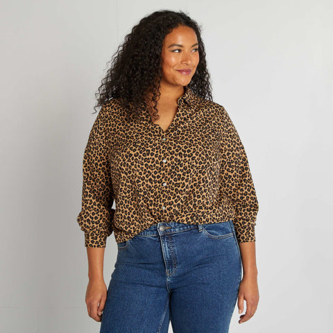 Chemisier fluide en maille crêpe