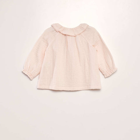 Blouse plumetis en gaze de coton