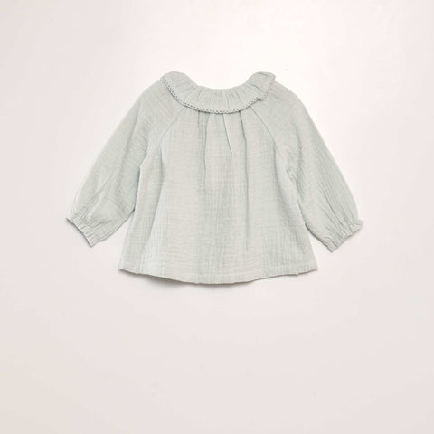 Blouse plumetis en gaze de coton