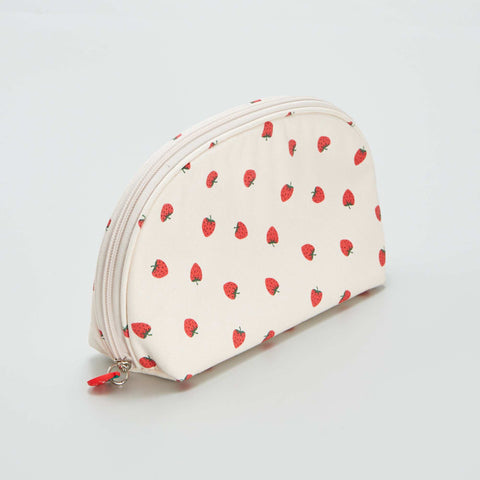 Trousse en coton imprimée fruits