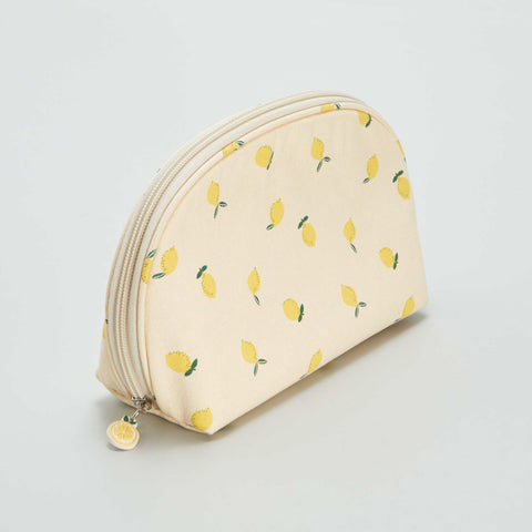 Trousse en coton imprimée fruits