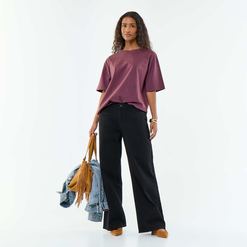 T-shirt oversize à col rond