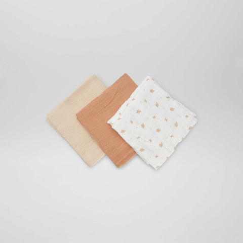 Lot de 3 langes en coton