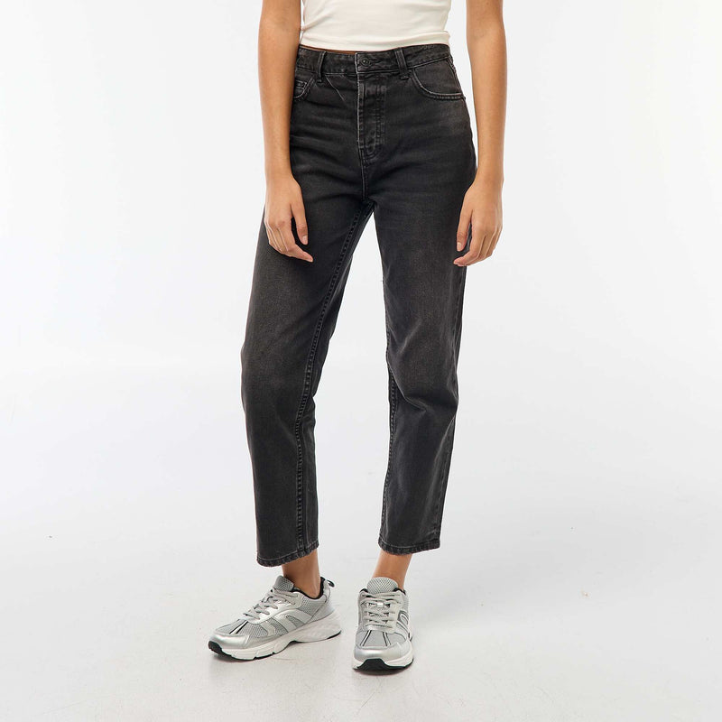 Jean droit à taille haute
