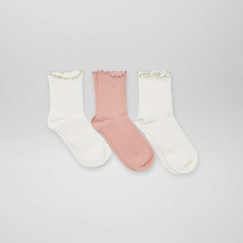 Lot de 3 chaussettes ondulées