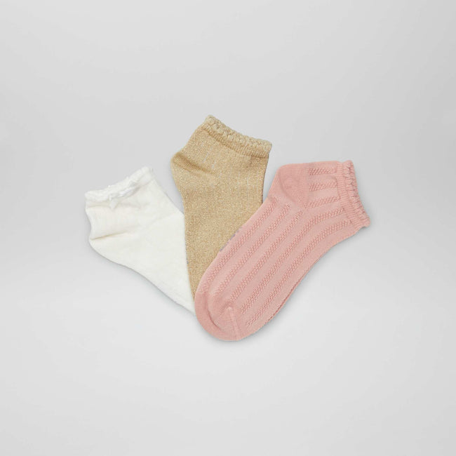 Blanc/rose/beige