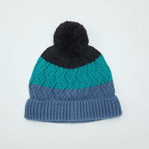 Ensemble bonnet à pompon et snood doublé