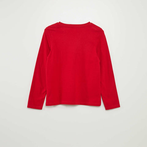 T-shirt Manches Longues Enfant Garçon/fille - Uni, Coton Doux - Pour école, Quotidien, Vacances - Tailles 3 à 8 Ans - 5