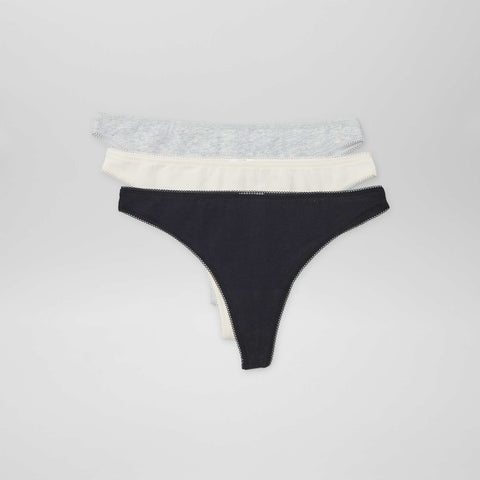 Lot de 3 tangas en coton