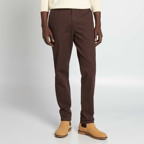 Chino en twill coupe slim