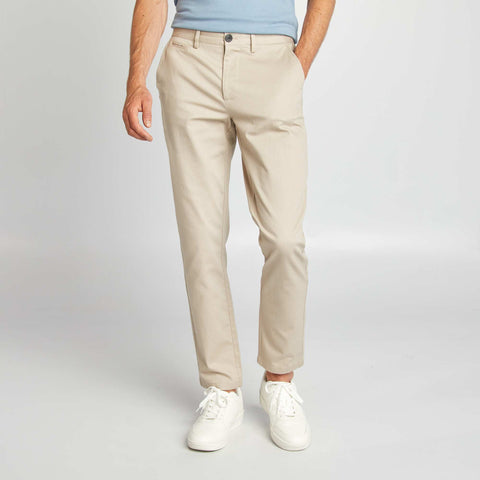 Chino en twill coupe slim