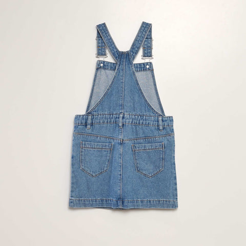 Robe salopette courte en jean