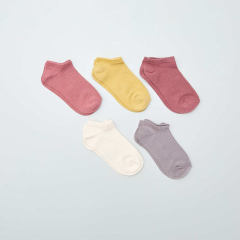 Lot de 5 paires de chaussettes invisibles