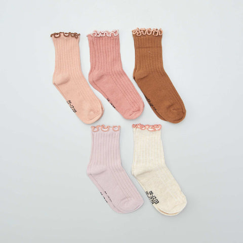 Lot de 5 chaussettes rib