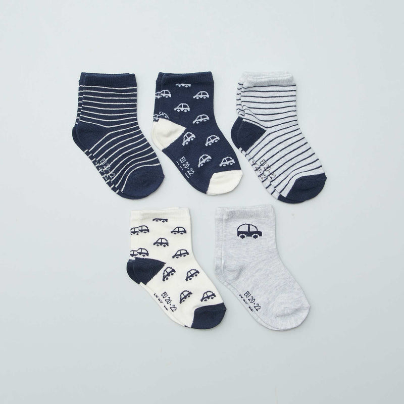 Lot de 5 paires de chaussettes en maille stretch