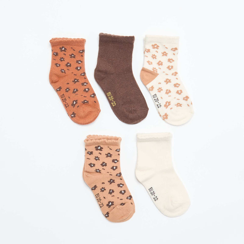 Lot de 5 paires de chaussettes en maille stretch