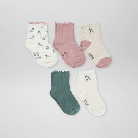 Lot de 5 paires de chaussettes en maille stretch