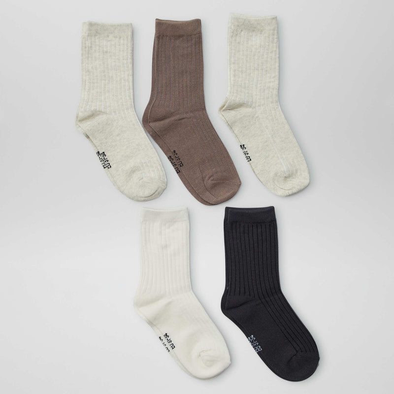 Lot de 5 chaussettes unies