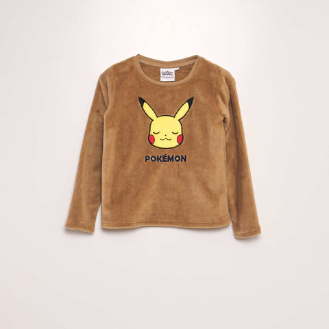 Ensemble pyjama polaire 'Pikachu' - 2 pièces