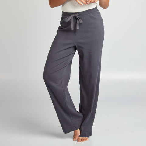 Pantalon de pyjama large rib