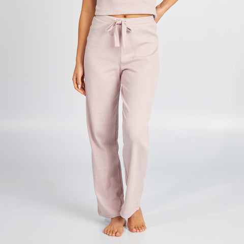 Pantalon de pyjama large rib