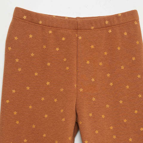 Legging en molleton à motif