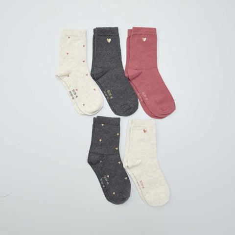 Lot de 5 paires de chaussettes fantaisies