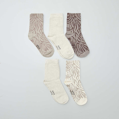 Lot de 5 paires de chaussettes fantaisies