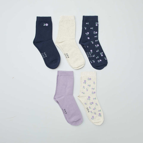 Lot de 5 paires de chaussettes fantaisies