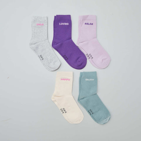 Lot de 5 paires de chaussettes fantaisies