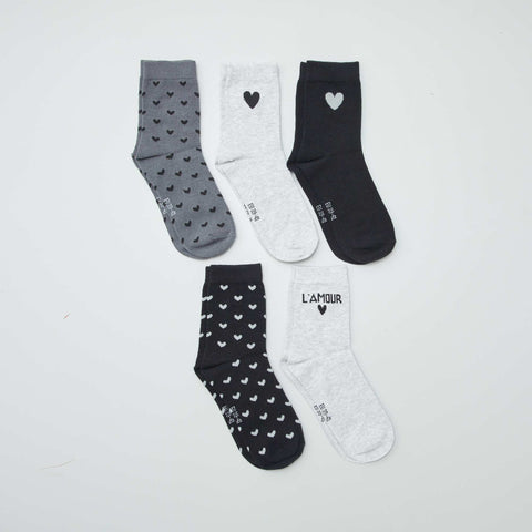 Lot de 5 paires de chaussettes fantaisies