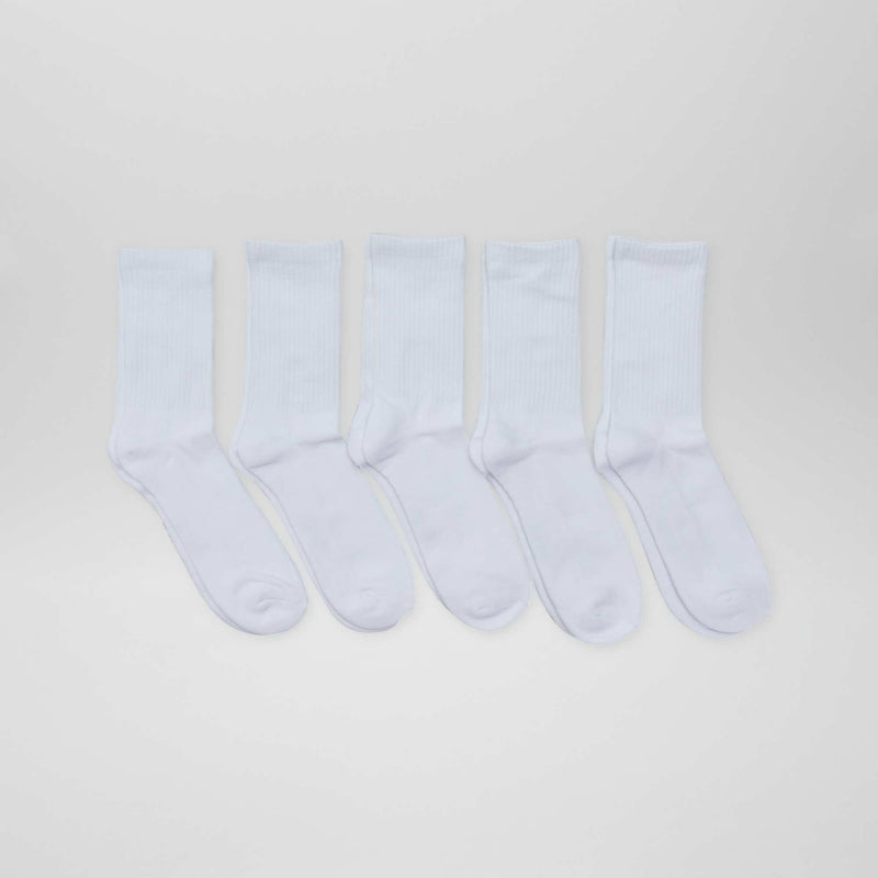 Lot de 5 paires de chaussettes hautes en maille
