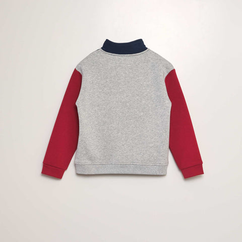 Sweat col camionneur colorblock